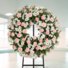 Corona funeral rosa especial h26
