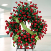 Corona funeraria Supreme Rosas Rojas 1